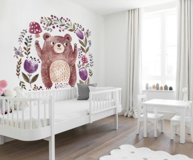 Ayı Çocuk Odası Duvar Kağıdı |  Gece Kids Room| Çocuk Odası Dekorasyonu