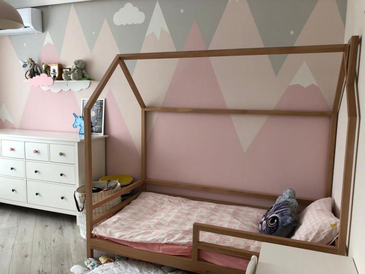 Pembe Dağ Çocuk Odası Duvar Kağıdı |  Gece Kids Room| Çocuk Odası Dekorasyonu