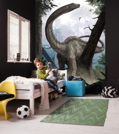 Dinazor Çocuk Odası Duvar Kağıdı |  Gece Kids Room| Çocuk Odası Dekorasyonu