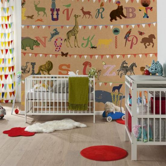 Hayvanlar Alfabesi Çocuk Odası Duvar Kağıdı |  Gece Kids Room| Çocuk Odası Dekorasyonu