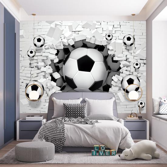 Futbol Topu Çocuk Odası Duvar Kağıdı |  Gece Kids Room| Çocuk Odası Dekorasyonu