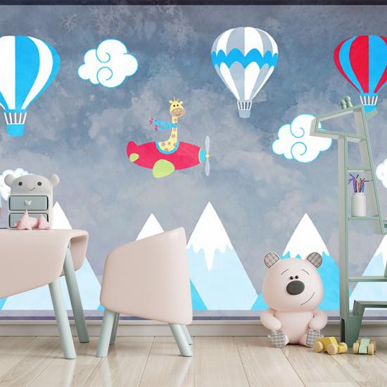 Balon Desenli Çocuk Odası Duvar Kağıdı |  Gece Kids Room| Çocuk Odası Dekorasyonu