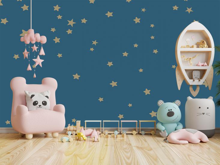 Yıldızlar Çocuk Odası Duvar Kağıdı |  Gece Kids Room| Çocuk Odası Dekorasyonu