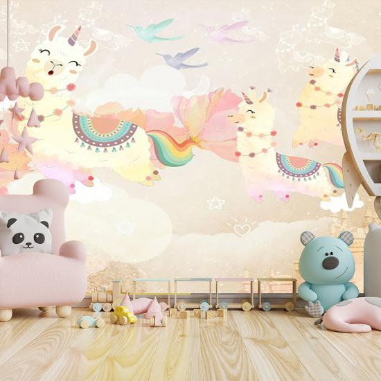 Unicorn Çocuk Odası Duvar Kağıdı |  Gece Kids Room| Çocuk Odası Dekorasyonu