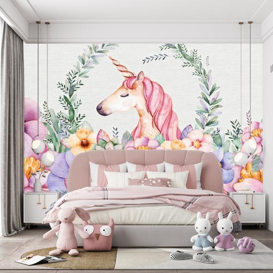 Unicorn Çocuk Odası Duvar Kağıdı |  Gece Kids Room| Çocuk Odası Dekorasyonu