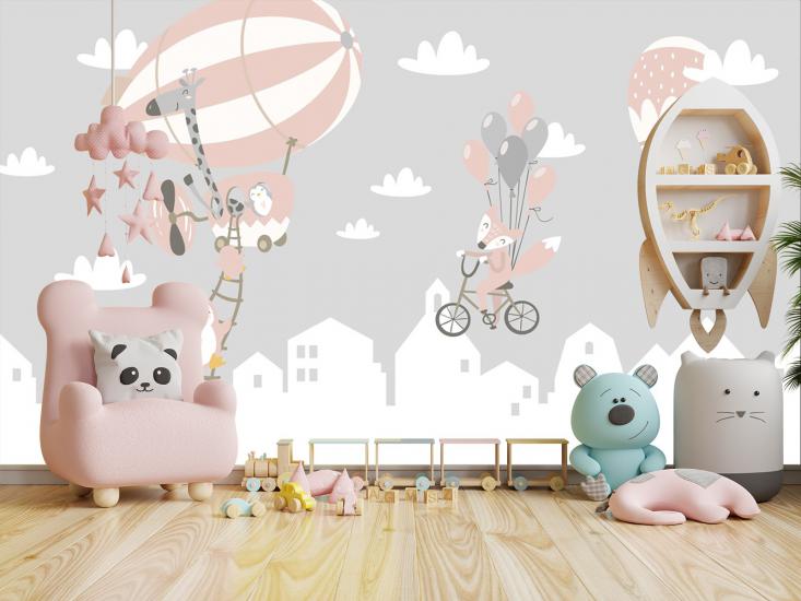 Balon Çocuk Odası Duvar Kağıdı |  Gece Kids Room| Çocuk Odası Dekorasyonu