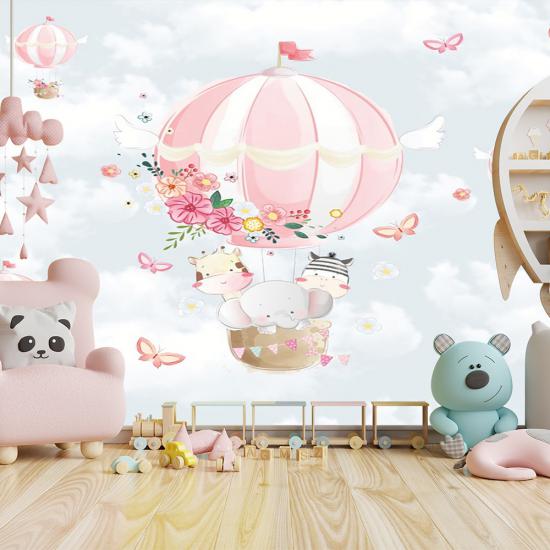 Pembe Balonlar Çocuk Odası Duvar Kağıdı |  Gece Kids Room| Çocuk Odası Dekorasyonu