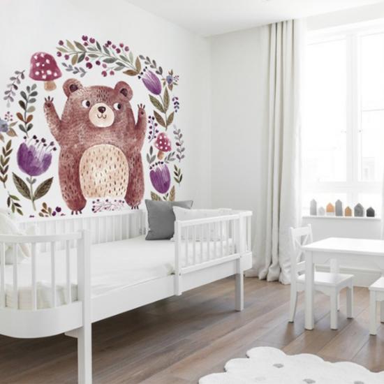 Ayı Çocuk Odası Duvar Kağıdı |  Gece Kids Room| Çocuk Odası Dekorasyonu